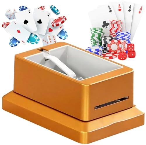 UNO, Blackjack, Texas Hold'em Card Dealer - Vollautomatische, wiederaufladbare 4 Decks Splitting Machine für bis zu 8 Spieler - Verbessern Sie das Spielerlebnis!