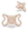 Suavinex, Ciuccio neonato Zero Zero tettarella simmetrica SX Pro neonati da 0 a 6 mesi, Mini ciuccio per neonati prematuri, ipoallergenico, pelli sensibili, silicone delicato, Light