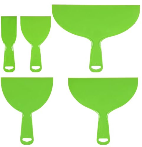 sourcing map Putty Scraper Set 2 4 6 8 10 Flexible Plastic Putty Knives for Taping Drywall Spreading Painting Wall Scratching 5in1 Set