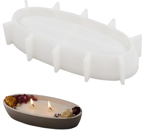 Titolo del Prodotto: Stampo in Silicone per Vassoio in Resina - Stampi di Versamento per Resina Epossidica e Gesso - Stampi DIY per Vassoio da Frutta, Portacandele e Portagioie
