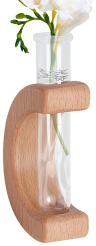 Dtaigou Magnetische Blumenvase, Holzvasen, Reagenzglasvase Kühlschrankmagnete, Kühlschrankmagnet für Hydrokulturpflanzen, Blumentöpfe für die Kühlschrankdekoration zu Hause