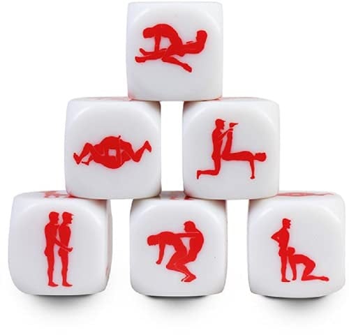 1x Gay Sex Würfel Kamasutra Sexual Position Würfel Sex One Würfel für Männer Frauen Erwachsene Liebe Party Spiele Paar Geschenk Spielzeug Date Night - Dado de posturas Weiß