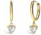 Lucardi - Damen Ohrringe aus 585er Gelbgold, mit Herz, Zirkoniastein - Ohrringe - 585 Gold - Gelbgold - Nickelfrei