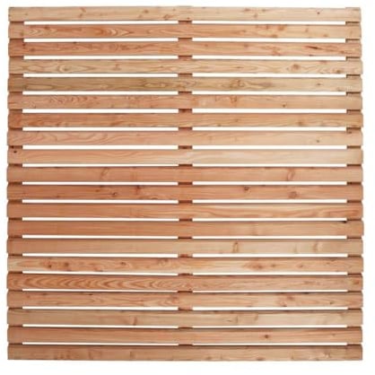 Mega Holz Sichtschutzzaun Rhombus Lärche - Set 6 Zaunfelder inkl. Material