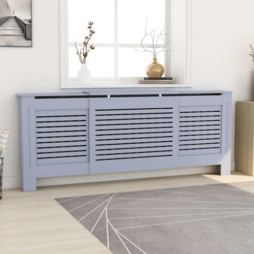 Lechnical MDF Radiator Cover Grey 205 cm,Radiator Cover,Radiator Cover Modern-325553
