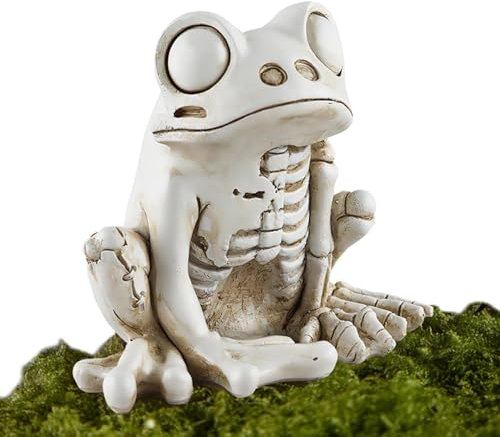 Shitafe Skelettfrösche,Froschskelettmodell | Tierschädel Wohndeko,Dekorative Tierschädel-Froschschädel-Statue für Halloween-Tag der Toten
