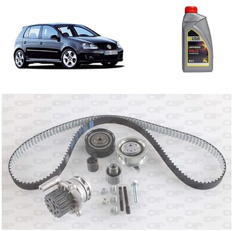 Kit distribuzione + p acqua + antigelo per Volkswagen Golf V 5 1.6 2.0 TDI gasolio 2004-2013