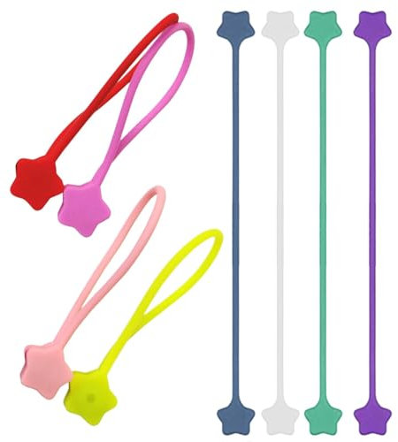 Cable Winder Organizer, Data Cable Cord Organizer, Silicone Cord Organizer, Silicone Cable Holder, Flexible Cables Winder, Silicone Material Cables Management Tool for Bedroom, Car, Living Room