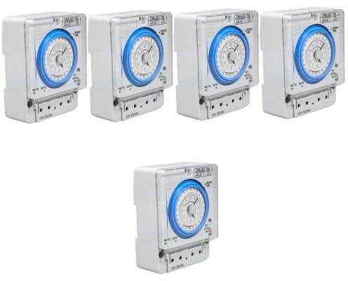 Garneck 5 Piezas Temporizador Industrial Tiempo Temporizador a Prueba De Agua Temporizador De Cocina Mecanico Temporizador De Salida Temporizador De Cocina Antiguo Eléctrico Relojes
