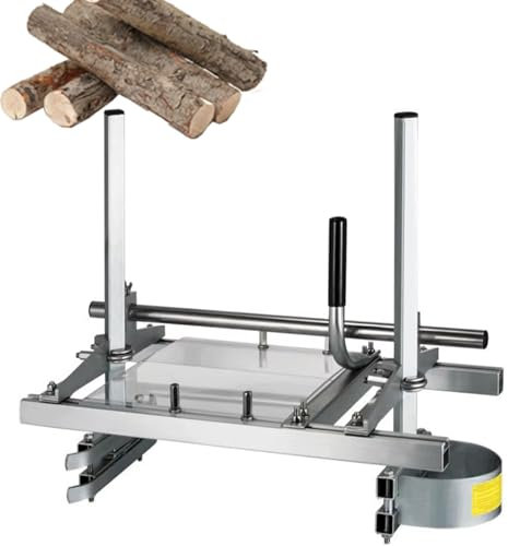 COYEUX Fraiseuse à tronçonneuse Portable, 20/24/36, scie à chaîne pour Planches de Bois, avec échelle, épaisseur réglable, pour charpentiers (scie à chaîne et Rail de Guidage Non Inclus)