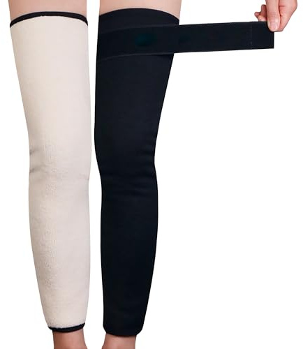 Pandalein Winter Warm Beinwärmer Kaschmir Kniewärmer für Alte Leute - Verdicken Knieschützer Verlängern Knieschoner Winddicht Elastische Kneepad