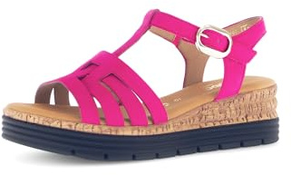 Gabor Damen Riemchensandalen, Frauen Sandalen,Freizeitschuhe,offene Schuhe,Strandschuhe,Sandaletten,Sommersandalen,pink (Gold),42 EU / 8 UK