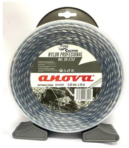 Todo Cultivo Hilo desbrozadora de Nylon Trenzado bicomponente Profesional 4.00mm x 28m. Anova Cyclone