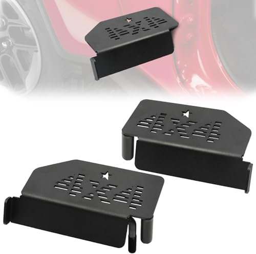 BORDAN Repose-pieds avant pour Jeep Wrangler JK JKU JL JLU JT Gladiator 2007-2025, charnière de porte extérieure, repose-pieds en métal, repose-pieds confortables à 120 degrés, style drapeau 4 x 4