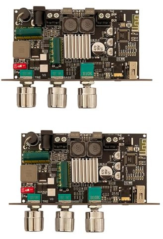 Kdouehg Set of 2 High-Power 100W Mono Amplifier Boards with Bluetooth for DIY Home Audio Systems