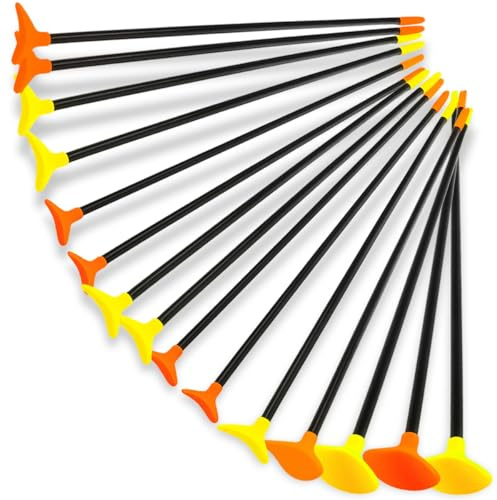 Toyana 15 PCs Suction Arrows – 22 inch, Archery Set, Kids Sucker Arrows for Archery, Bow & Arrow with Suction Cup Target Game for Indoor & Outdoor Sports Activity Toy Gift for Children 3+ Years