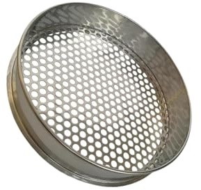 mophrati Setaccio a fori rotondi, setaccio per mirtilli, portatile per la casa, tutte le esigenze di cucina e giardino, terriccio da giardino in acciaio, Argento, 14 mm