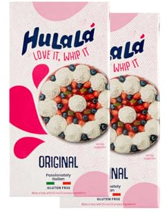 Hulala Original Vegetable Whipping Cream, Gluten Free, Italian Made, 500 ml, Pack of 2