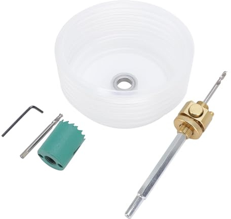 ZDETGU Lochsägen-Set mit Dorn und Schüssel, Metall-Lochschneider aus Legiertem Stahl für Holz, Trockenbau, Sperrholz, Inklusive 45-mm-Bohrer, Konstruktion für Hand und (35 mm/1,38 Zoll)