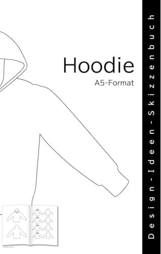 Hoodie Design-Ideen-Skizzenbuch A5-Format