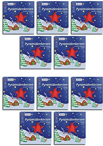 Pyramidenkerzen ca. 1,8 x 10,5 cm (90 Kerzen, Rot)