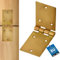 KOTARBAU® Charnière de coffre - 150 x 50 mm - Galvanisée - Jaune - Charnière de porte - 2 ailes - Qualité supérieure