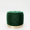 PLAYBOY Pouf mit Stauraum, goldenem Metallfuss, Samtbezug mit Chesterfield-Optik in Grün, Sitzbox mit abnehmbaren Deckel, Ottoman, Fussablage, Retro-Design, Club-Stil, Anthrazit, Samt, Stoff
