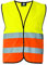 Korntex KXVWGO4XL Warnweste Standard - schwarzer Saum, gelb/orange, 4XL