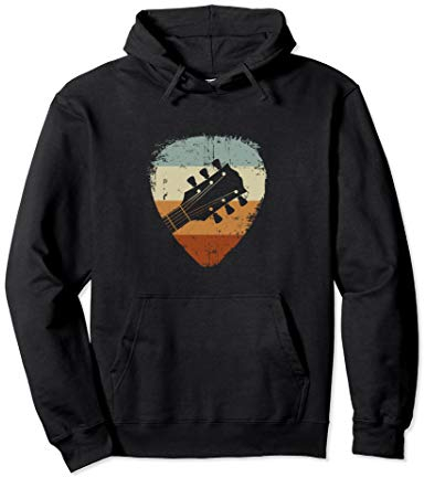 Gitarre Kopf Plectrum Vintage Geschenk für Gitarrist Pullover Hoodie