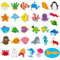 Hebayy 30 Pegatinas Decorativas Antideslizantes Impermeables para bañera y Ducha con raspador Premium (30 Animales Marinos, tamaño 9.5 x 9.5 cm)