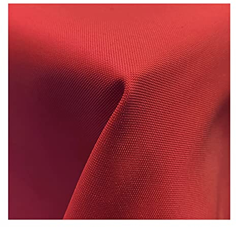 JEMIDI Tischdecke Ø 160 cm wasserabweisend - Gartentischdecke abwaschbar rund - Outdoor Tischdecke - Tischtuch mit Fleckenschutz - rot