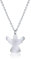 Nuoli® Schutzengel Kette Damen Silber (45 + 5cm verstellbar) Halskette mit Engel Anhänger für Frauen & Mädchen, aus poliertem Edelstahl