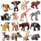 JOKFEICE Tierfiguren 16 Stück Realistische Kunststoff Mini Dschungel Tiere Spielzeug Set Wissenschaft Projekt, Lernen Pädagogisches Spielzeug, Geburtstag Geschenk für Kinder Kleinkinder