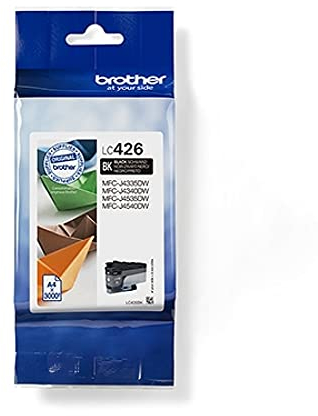 Brother Original LC426BK Tintenpatrone Schwarz MFC-J4340DW, MFC-J4540DW, MFC-J4540DWXL (3000 Seiten nach ISO Standard 24711)