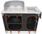 Milestone Camping Kitchen Units with Storage Compartments/Windshield and Cabinets/Heat Resistant Cooking Surface/Portable and Sturdy (Single Unit with Sink and 4 Compartments)