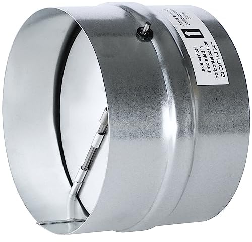 Válvula de retención 125mm - Conexión de ventilación silenciosa de acero galvanizado con válvula de retención automática y sello de goma ideal conducto y cubierta, campana y extractor de aire DN125