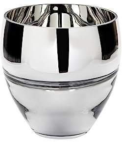 Fink RILA Teelichthalter,Vase,Glas,Silber H,16, Ø 16cm 116172