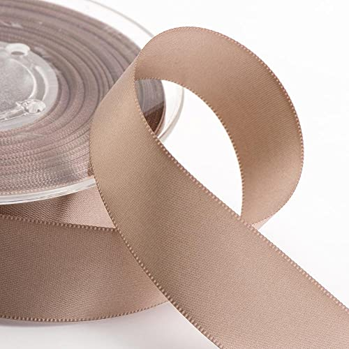 Italian Options Satinband, 6 mm breit x 25 m Rolle, Taupe