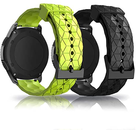 2 Packs Silikon Armbänder 20mm Kompatibel mit Huawei Watch GT2 / GT3-42mm Sport Textur Ersatzband Für Damen Herren Armband Für Huawei Watch GT2 / GT3-42mm (C)