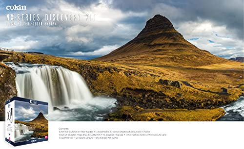 COKIN Kit de découverte NX-Series avec Support de Filtre de 100 mm + GND8-Soft + 1 Cadre de Filtre + Sac + Anneau Adaptateur ø72/77/82 mm + Accessoires