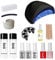 ZAKISS STARTER KIT GEL POLISH SMALTO SEMIPERMANENTE UNGHIE + FORNETTO LED + OLIO CUTICOLE + 1 Rosso + 1 Nude + Cleanser + remover + base e top + Cleanser + remover + ACCESSORI