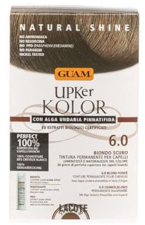 Guam UPKER KOLOR Permanente natürliche Haarfarbe mit Undaria-Algen und Bio-Extrakten (6.0 dunkelblond), 1 Artikel