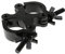 LOVIVER Abrazaderas de luz para DJ Abrazadera giratoria doble para tubería de 1,25-1,38 pulgadas de diámetro Montaje rápido y fácil para accesorios de, negro