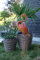 Metall Garten-Figur Flamingo 95cm rostig Dekofigur groß Gartendeko Deko-Skulptur Tierfigur Vogel