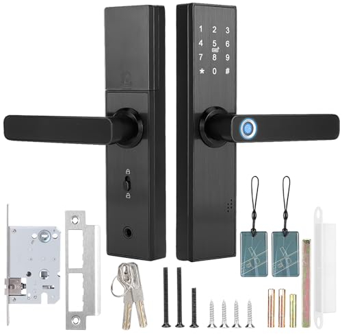 Serrure de Porte Intelligente Serrure sans clé Intelligente, Empreinte Digitale WiFi et Serrure de Porte à écran Tactile Yale Serrure D'empreinte Digitale de Porte D'entrée