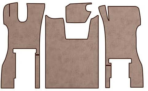 PRESTIGE LINE Fußmatten für Scania R SEIT 2017, Beifahrersitz unfedert - Allwetter-Fußmatten Beige - Fußmatten für LKW - Fußmatten in Eco-Leder