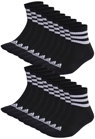 adidas 18 Paar C Sportswear MID 18p Mid Cut Socken Unisex Sportsocken, Farbe:Black, Socken & Strümpfe:43-45