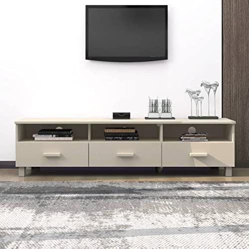 BaraSh TV-Schrank HAMAR Honigbraun 158x40x40 cm Massivholz Kiefer Schrank Regal Tv Shelf