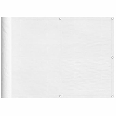 vidaXL Écran de Balcon, Brise-Vue de Jardin, Écran de Protection, Écran d'Intimité Terrasse Extérieur, Blanc 75x800 cm 100% Polyester Oxford