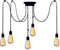 Mengjay DIY Spider Chandelier Creative Adjustable Vintage Ceiling Pendant Lamp Fixture,E27 Pendant Light Multiple Ceiling Lighting Hanging Drop Light Ceiling Pendants Lamp (150CM(5 Heads))